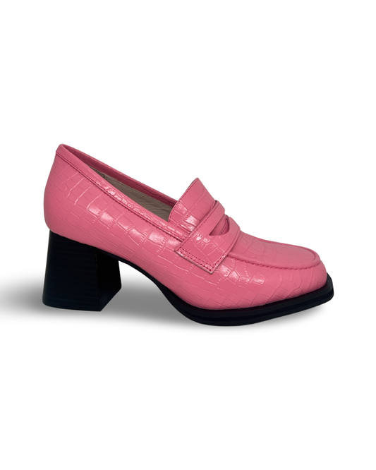 Holly Loafer By Andrea Biani - Pink Croc