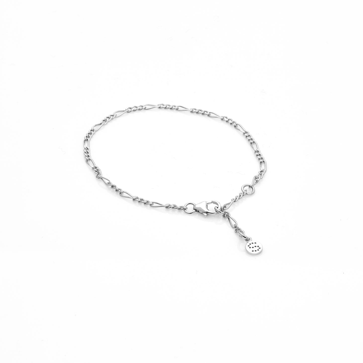 Figaro Fine Bracelet By Silk & Steel - Silver