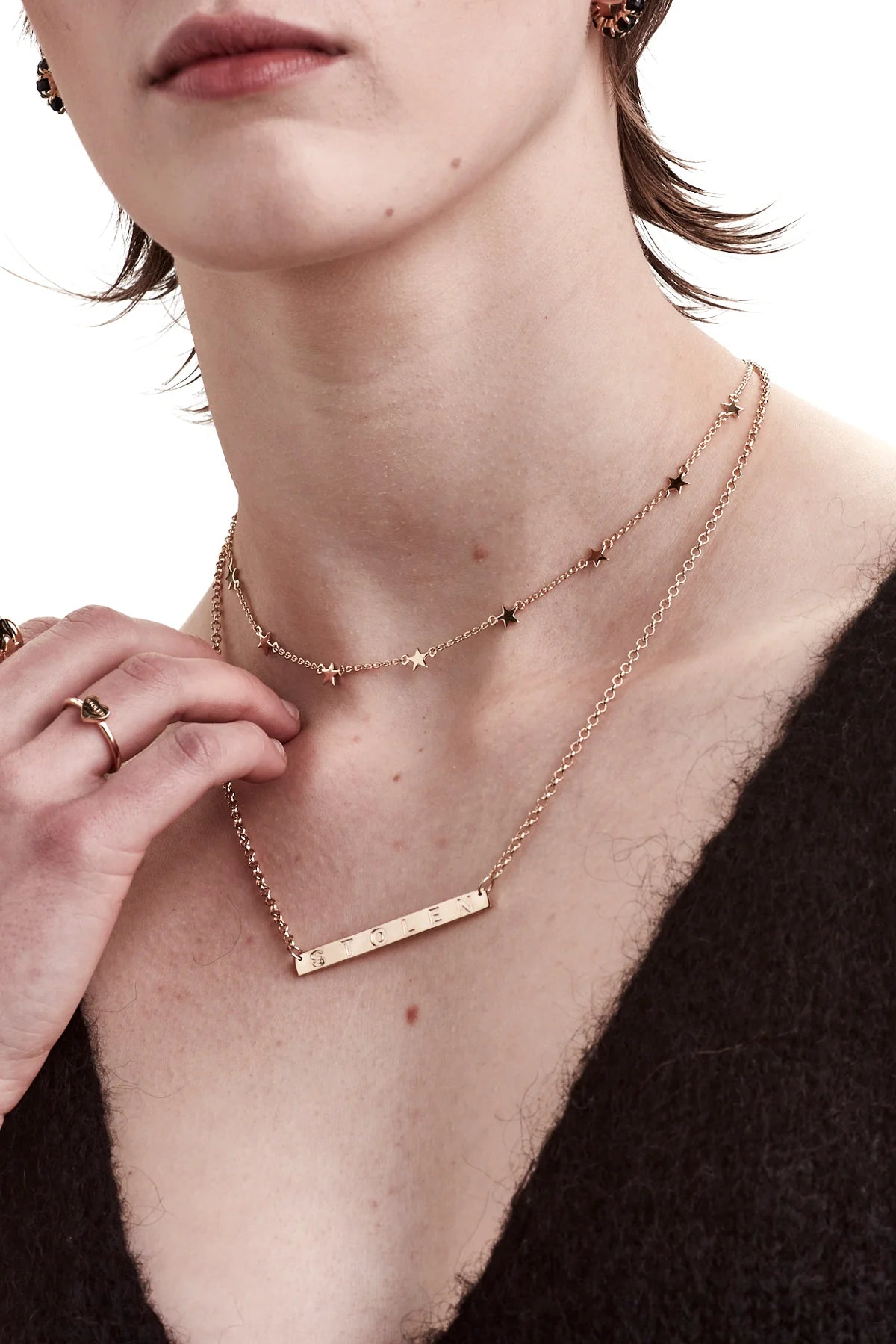 Stolen Plank Necklace  By Stolen Girlfriends Club - Gold  Plated