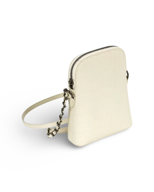 Charlie Bag By Andrea Biani - Ivory croc