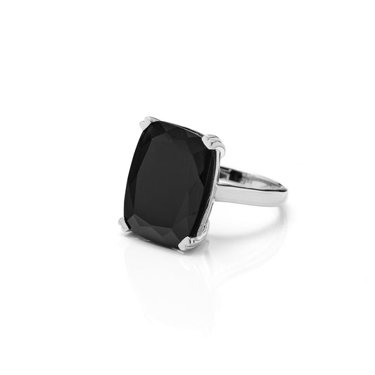 Goddess Ring By Silk & Steel - Black Onyx/Silver