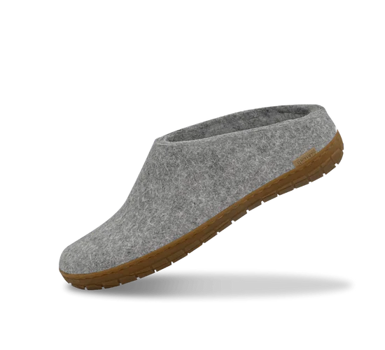 The Slip On with Rubber Sole By Glerups - Grey