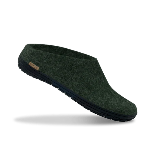 The Slip On with Rubber Sole By Glerups - Forest/Blk