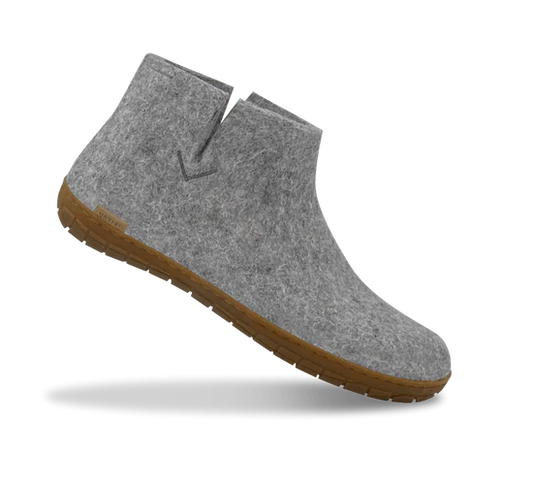 The Boot with Rubber Sole By Glerups - Grey