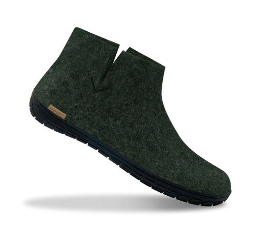 The Boot with Rubber Sole By Glerups - Forest/Black