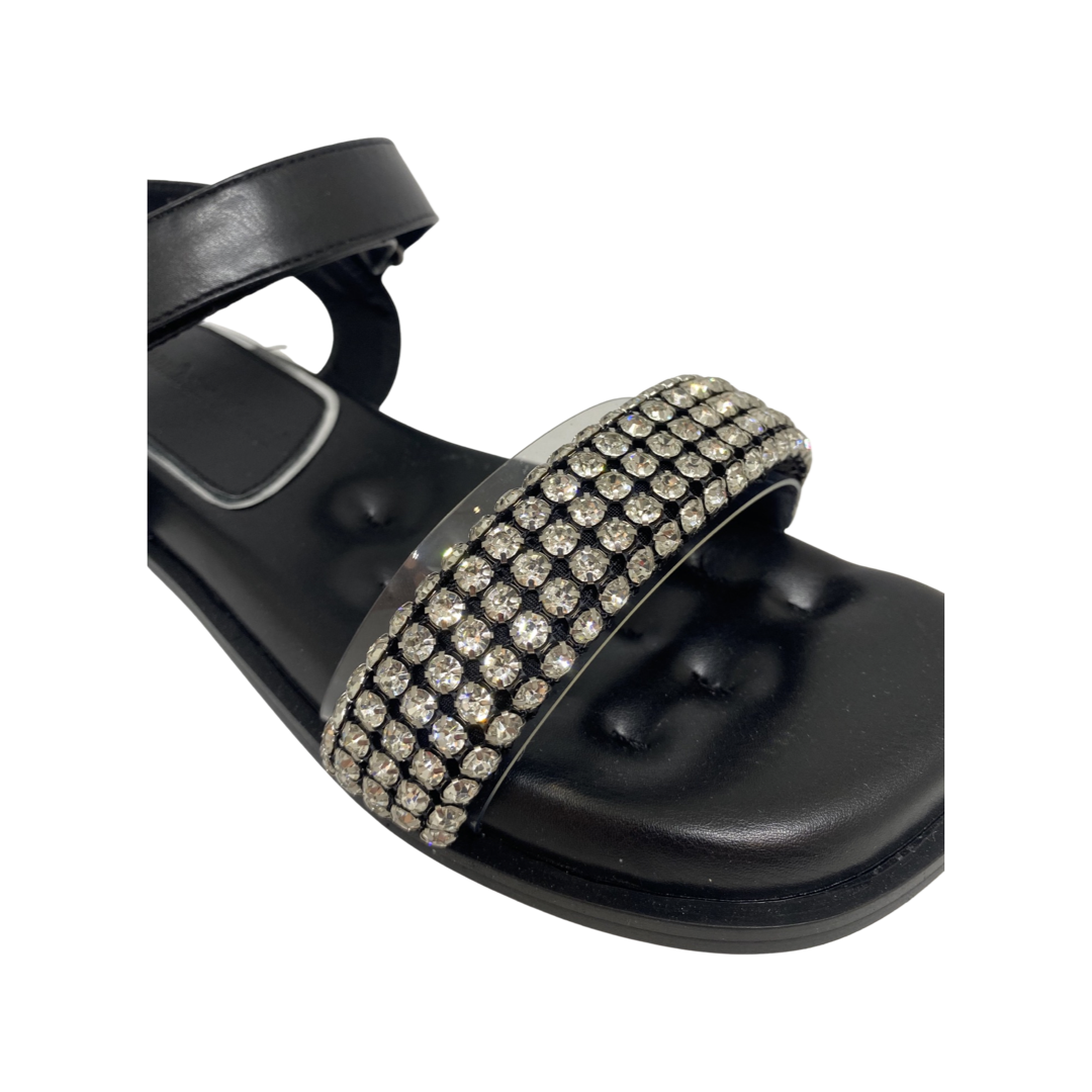 VO597 Sandal By Manufacture d'essai - Nero/Crystal