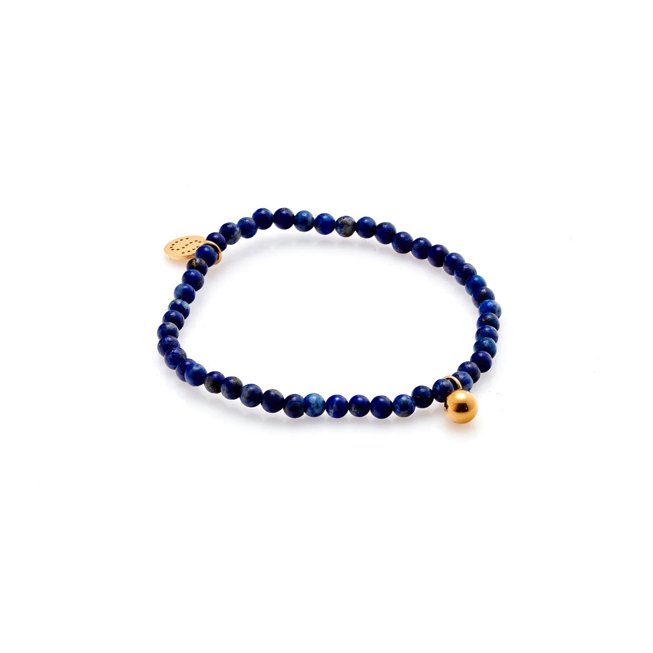 Riveria Blue Bracelet Stack By Silk and Steel - Turq/Blue lapis/Gold