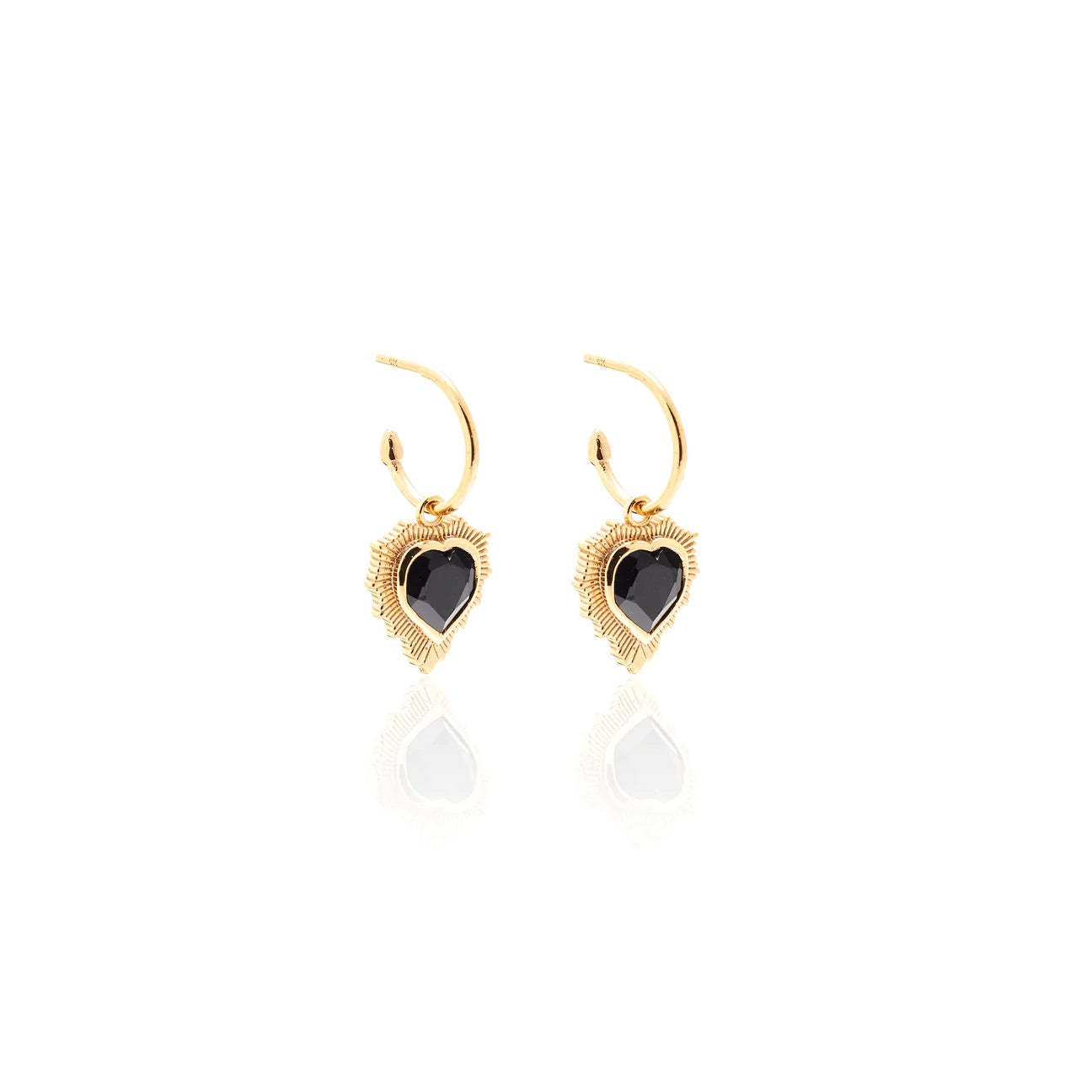 Amour Hoops By Silk & Steel -  Black + Gold