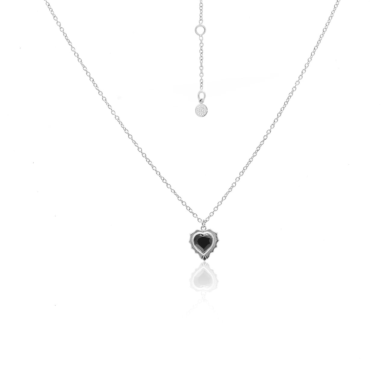 Amour Necklace By Silk & Steel - Black/Silver