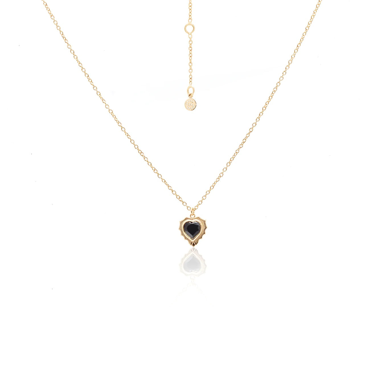 Amour Necklace By Silk & Steel - Black/Gold