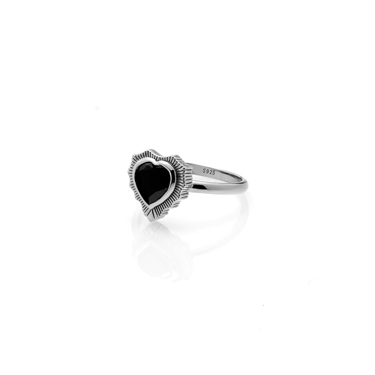 Amour Ring By Silk & Steel - Black/Silver