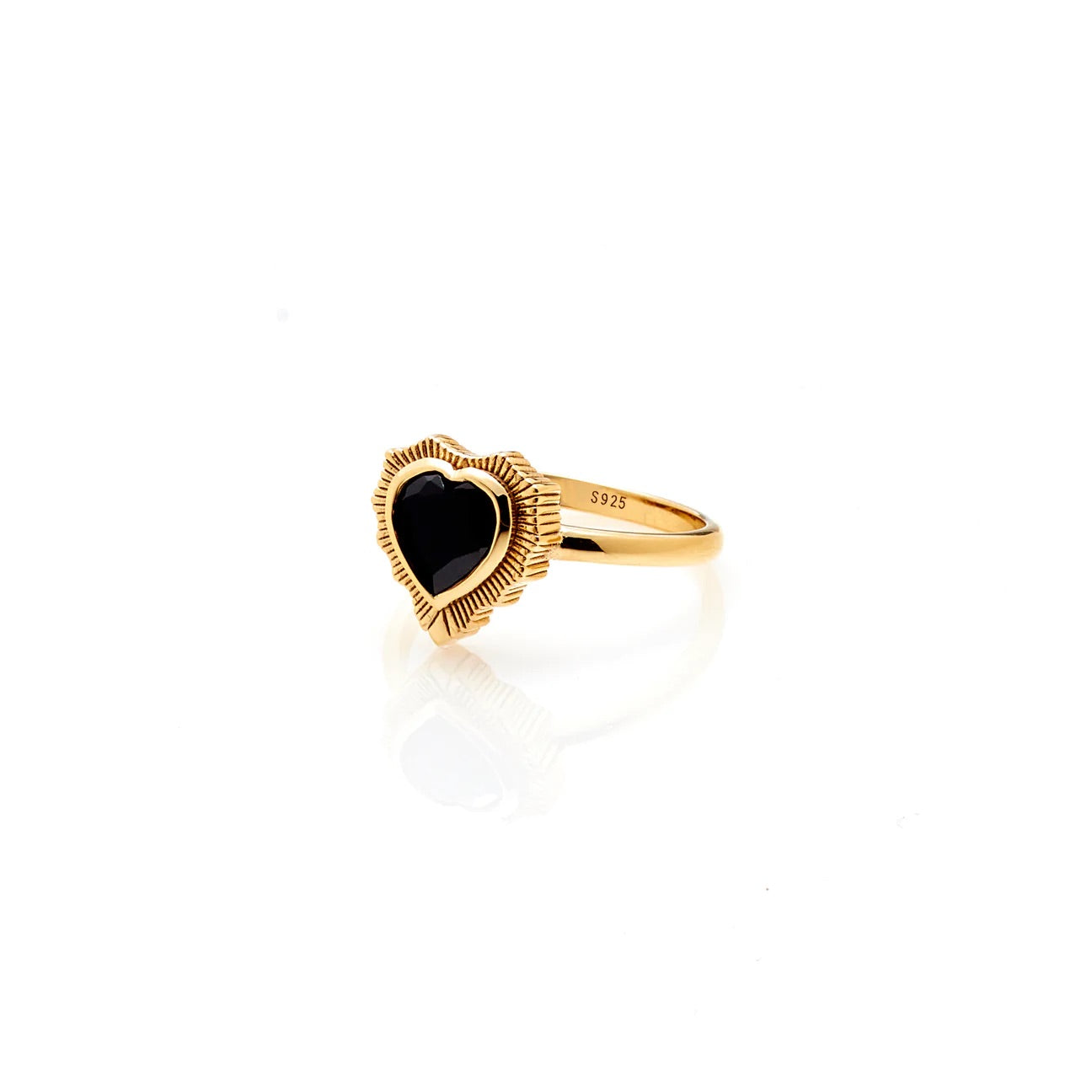 Amour Ring By Silk & Steel - Black/Gold