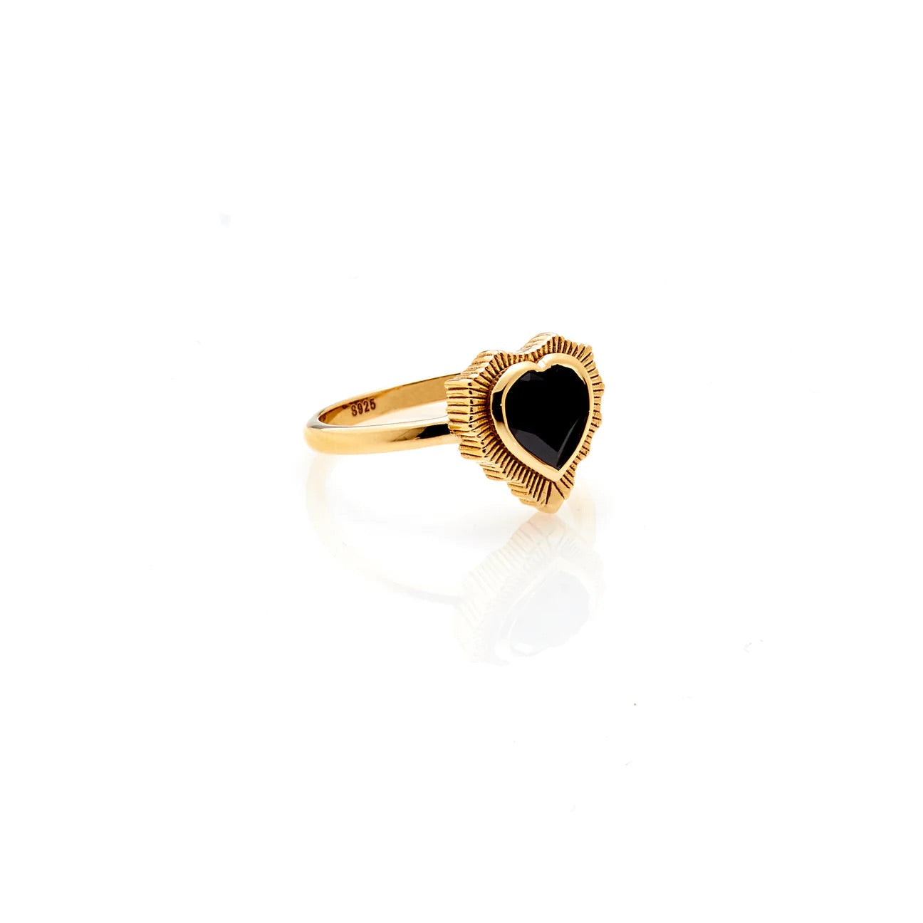 Amour Ring By Silk & Steel - Black/Gold
