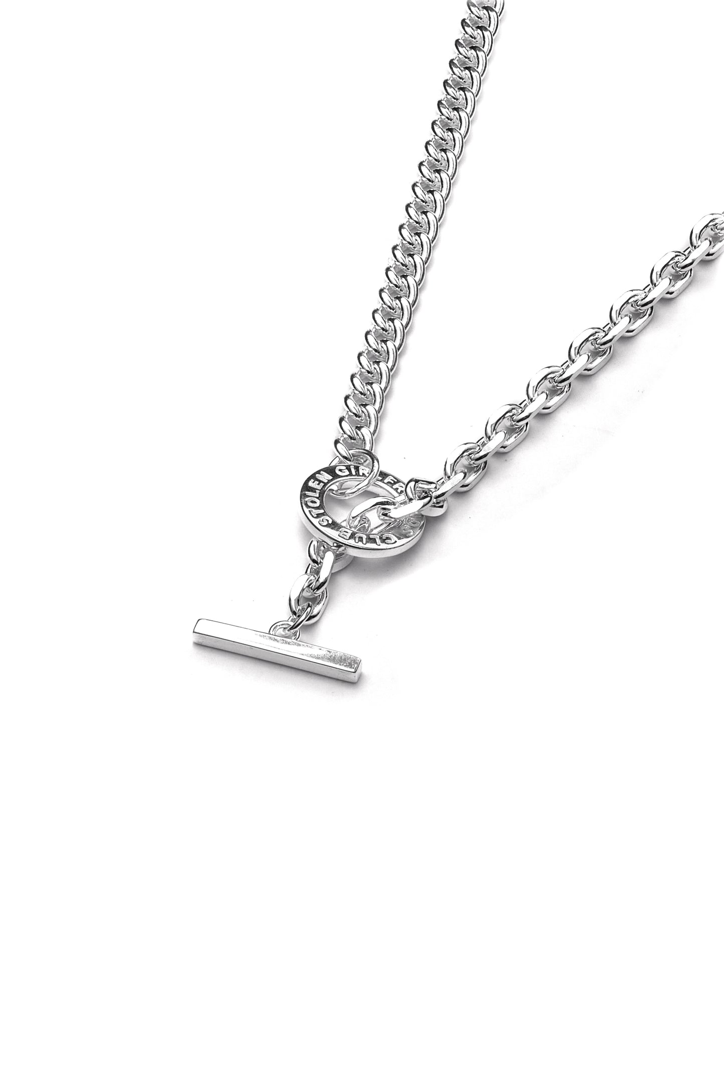 T-Bar Halo Necklace By Stolen Girlfriends Club - Sterling Silver
