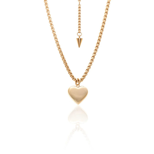 Bisous Necklace By Silk & Steel - Gold