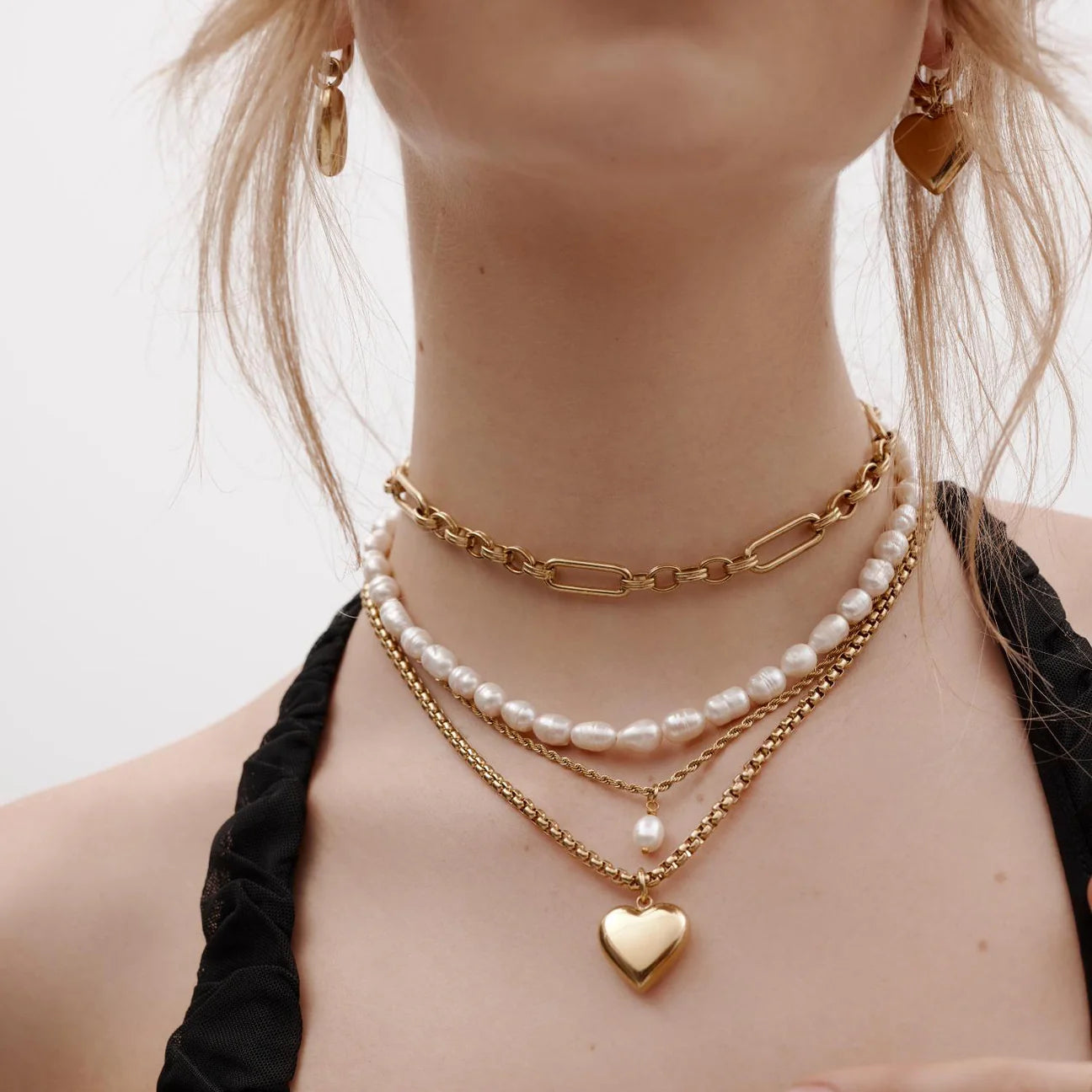 Bisous Necklace By Silk & Steel - Gold