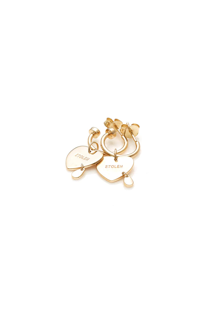 Crying Heart Anchor Sleeper - Gold Plated