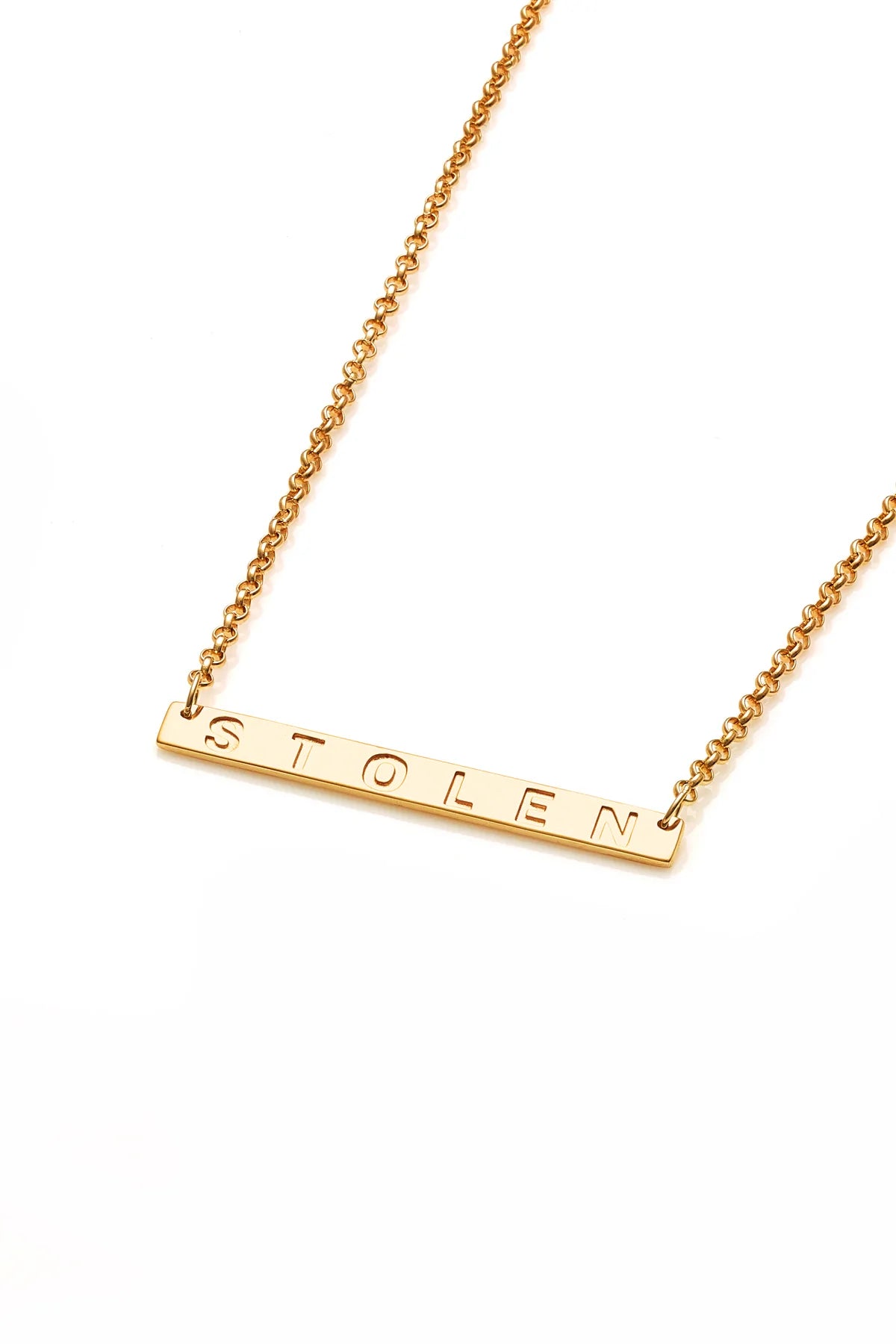 Stolen Plank Necklace By Stolen Girlfriends Club - Gold Plated