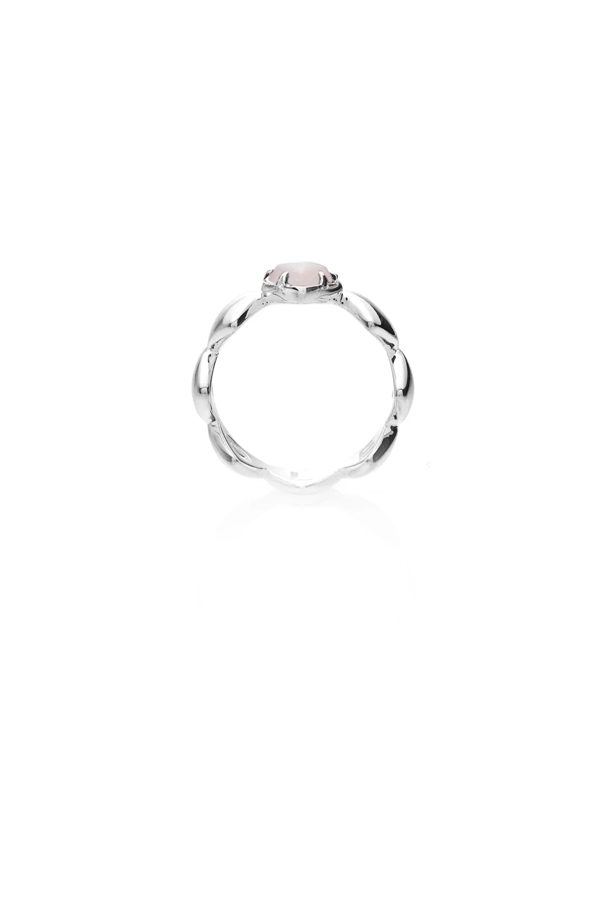 Band of Hearts Ring By Stolen Girlfriends Club - Rose Quartz