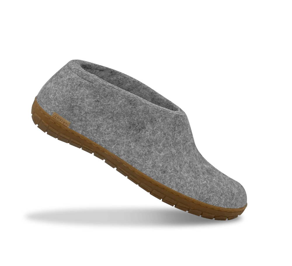 The Shoe with Rubber Sole By Glerups - Grey