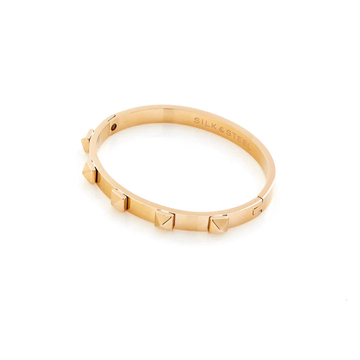 Rock glam Bangle By Silk and Steel - Gold