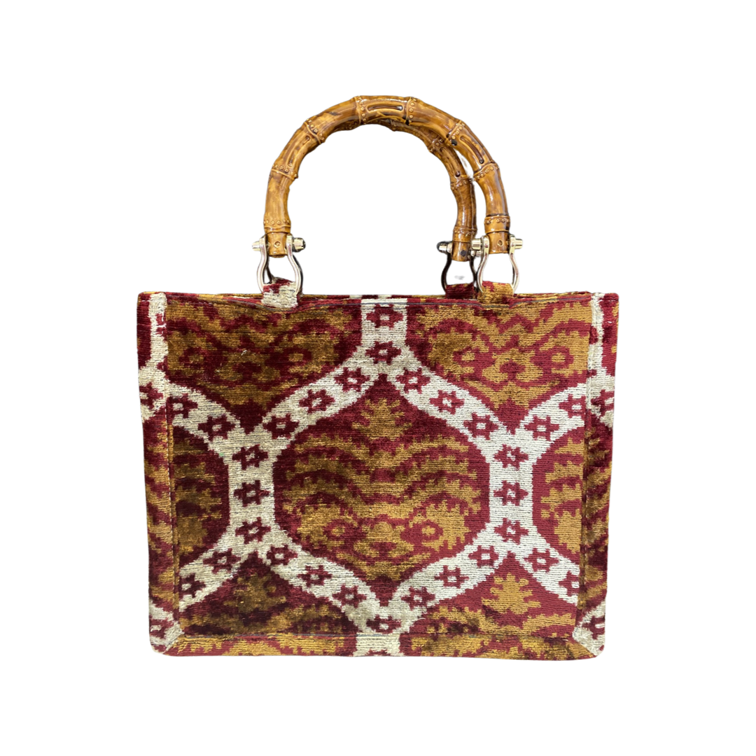 Tote Bag with Bamboo style handle
